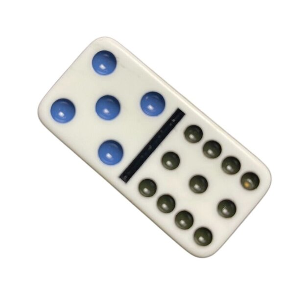 Double Twelve Dominoes Replacement Tile 5 11 Color Dot mq - Picture 2 of 3